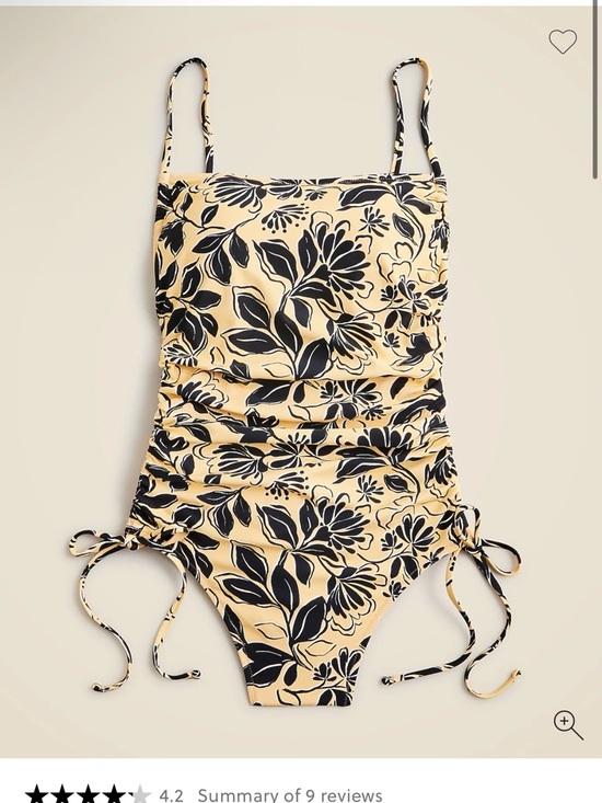 J. Crew Other - J. Crew Ruched one-piece swimsuit with side ties in sunny floral